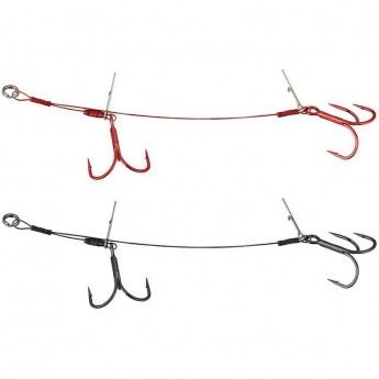 Оснастка SAVAGE GEAR Carbon49 Double Stinger #3/0 15cm 23kg 2pcs Оснастка SAVAGE GEAR Carbon49 Double Stinger #3/0 15cm 23kg 2pcs