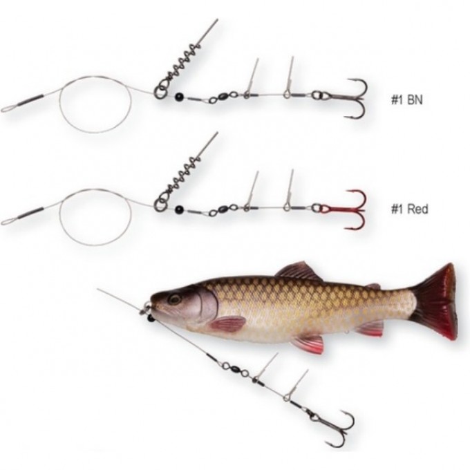 Оснастка SAVAGE GEAR Linethru Corkscrew Rig #1 40cm 22kg 2pcs 72241 Оснастка SAVAGE GEAR Linethru Corkscrew Rig #1 40cm 22kg 2pcs 72241