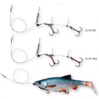 Оснастка SAVAGE GEAR Linethru Corkscrew Rig 2X #1 40cm 22kg 2pcs