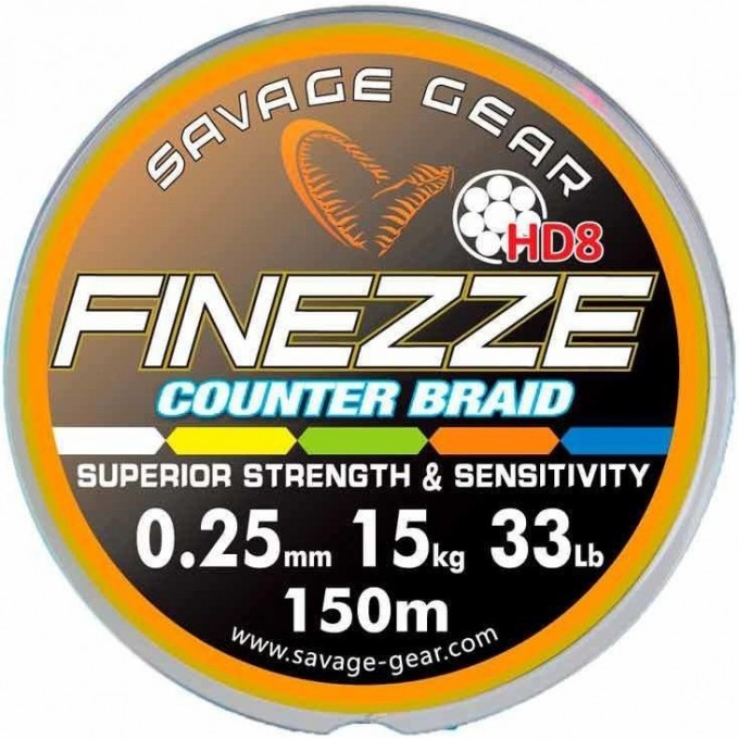 Шнур SAVAGE GEAR Finezze HD8 300m multicolor 0.32mm 27kg 46940 Шнур SAVAGE GEAR Finezze HD8 300m multicolor 0.32mm 27kg 46940